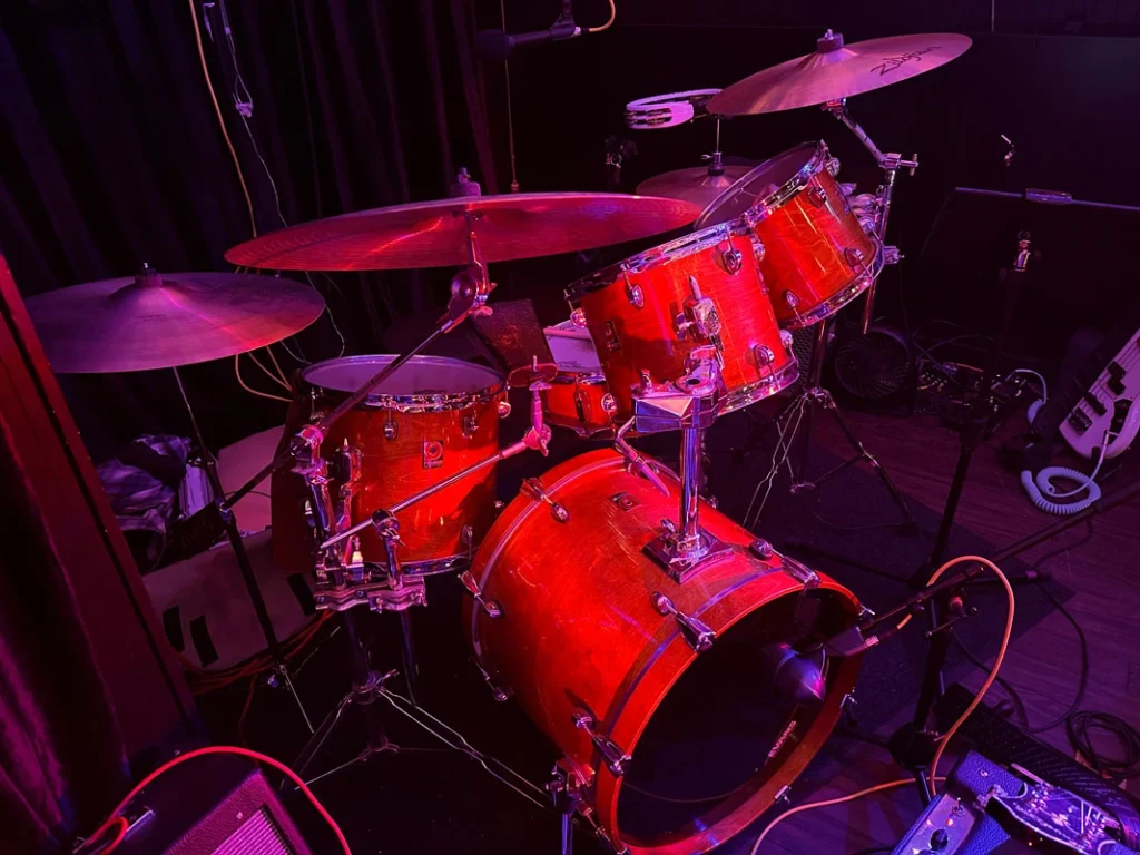 Photo of late 90s Premier XPK drums at the Barrel House