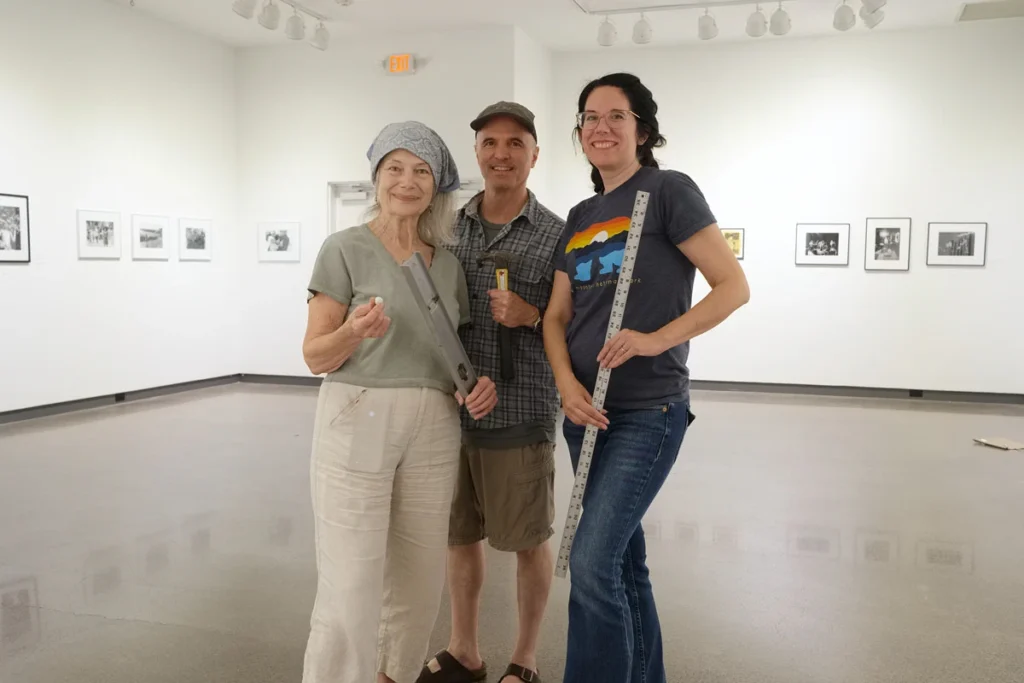 Photo club members at the gallery