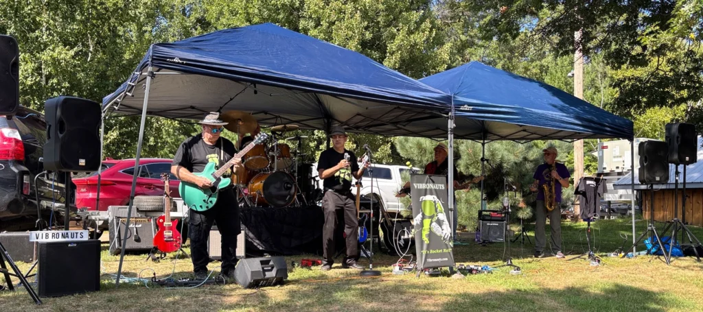 photo of The Vibronauts playing at the sand bar in Webster, WI