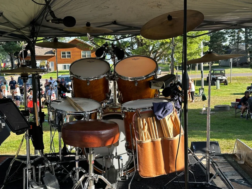 Photo from behind the drum set at the Sand Bar in Webster Wisconsin