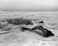 photo of rocks and ice on Lake Superior