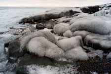 composition of ice rocks on Lake Superior
