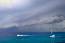photo of a squall coming ashore